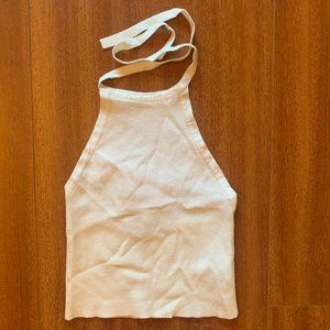 Cream Knit Halter Top